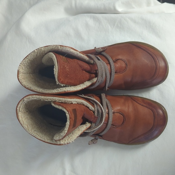 Camper Peu Cami Brown Leather Fleece/Shearling Lined Ankle Boots - Picture 9 of 13